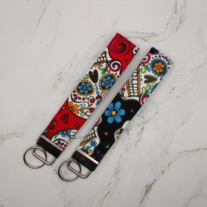 Pulsera de llavero de tela de calavera de azúcar / llavero / accesorios