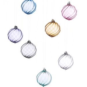 Christmas tree ball &quot;TWIST&quot;, glass ball, Christmas ball, mouth-blown, handmade, special gift,