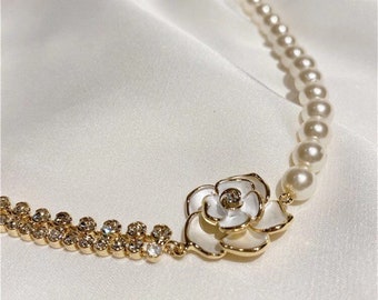 Chanel Rose Necklace | Etsy Singapore
