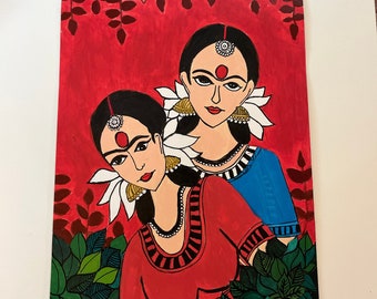 Acrylic Painting - Two women