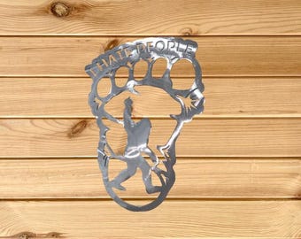 Bigfoot Metal Wall Art/Rustic Cabin Lodge Decor/Indoor and Outdoor