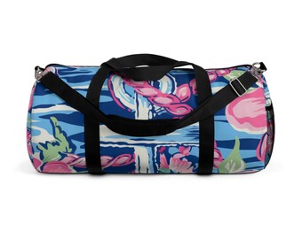 Pink Nautical Duffel Bag