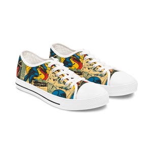 Colorful Graphic Sneakers for Women, Trendy Low Top Shoes, Casual Sneakers, Unique Footwear, Fashionable Gift Ideas, Cool Summer Shoes
