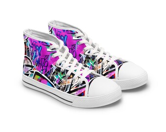 Zapatillas altas vibrantes: ropa urbana colorida