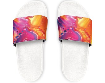 Liquid Rainbow 1  Slide Sandals
