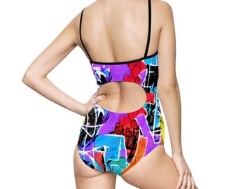 Costume da bagno intero da donna vivace - Abbigliamento da spiaggia colorato, essenziale per le feste in piscina, vacanze estive