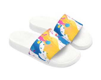 Colorful Paint Splash 2 Slide Sandals