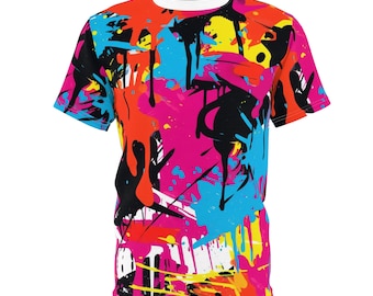 Vibrant Abstract Art Unisex Tee, Colorful Graphic Print