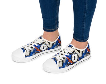 Pulsierende Kunst Low Top Sneakers: Damen Bunte Freizeitschuhe