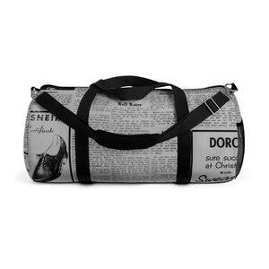 Vintage-Inspired Duffel Bag, Gym Bag, Travel Tote, Weekender Bag, Unisex Luggage, Stylish Carry-On, Unique Gift, Sports Bag
