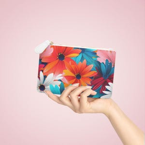 Vibrant Floral Mini Clutch Bag | Perfect for Summer Days, Weddings, Parties, and Travel | Floral Purse, Makeup Bag, Everyday Essentials