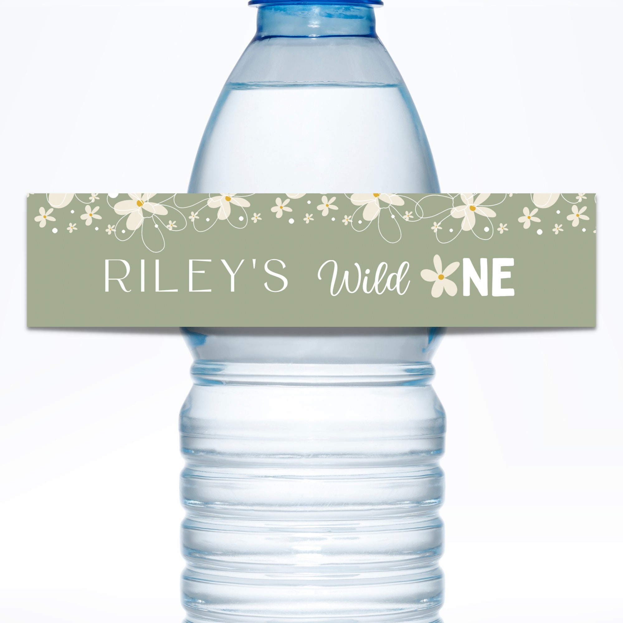 EDITABLE Wild ONE Water Bottle Labels, Wild Flower Water Bottle Labels ...