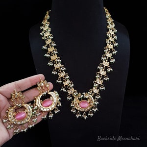 Kundan Jewelry Set / Long Kundan Necklace/ Indian jewelry / Kundan layered necklace / Indian necklace / Sabyasachi  / Gift For bride