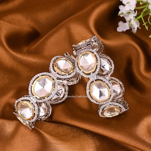 Polki Kada Bangles/Punjabi Kundan Bangles/Chudiyan set/ bangles for wedding/ handmade bangles / pearl churda / kundan kada / Indian bangles