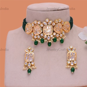 Kundan Jewelry Set/ Handmade Indian Jewelry/Kundan Necklace / Kundan Choker Set/Wedding Jewelry / Bridal Kundan Set / Choker Necklace Indian