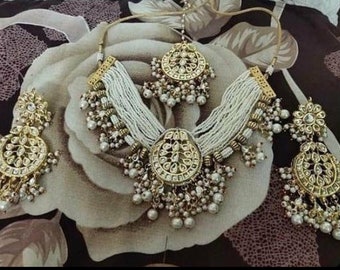 Indian Traditional Set || Kundan Meenakari || Long Raanihaar Jewelry || Bridal Necklace || Jadau Jewelry || Indian Choker