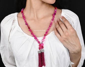 ルビーカラーネックレス、ビクトリア朝のジュエリー、ビーズのマーラネックレス、インドのロングネックレス、グリーンネックレス、インドのジュエリー、ボリウッドジュエリー