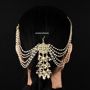Kundan Jewelry Set / Bridal Hair Piece /  Tikka Jewelry / Tikka Set / Indian Tikka / Kundan Tikka / Maangtikka / Sheeshphool / Mathapatti