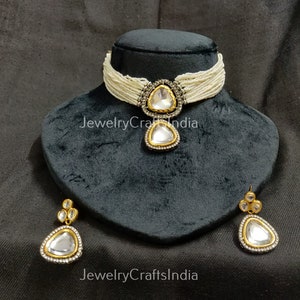 Collana Kundan, Gioielli Kundan, Collana indiana, Collana di perle, Orecchini Kundan, Gioielli da sposa, Gioielli Bollywood, Collana di perle
