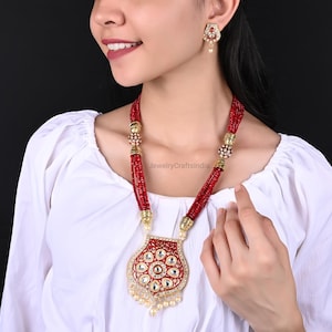 Kundan Jewelry Set / Long Kundan Necklace/ Indian jewelry / Kundan layered necklace / Indian necklace / Sabyasachi  / Gift For bride