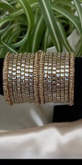 Stunning Indian/Punjabi Kundan Bangles/Chudiyan set/ bangles for wedding/ handmade bangles / pearl churda