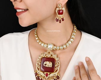 Kundan Long Necklace / Indian traditional jewelry / Indian jewelry/ Kundan jewelry / Indian Bridal Set / Sabhyasachi Jewelry / Kundan Set