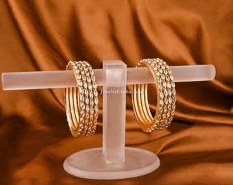 Gold Palted Armreifen / Kundan Armreifen / Hochzeit Braut Armreifen / Armbänder / Sabyasachi Modeschmuck/Kundan Schmuck/indische Armreifen / Armreifen Set