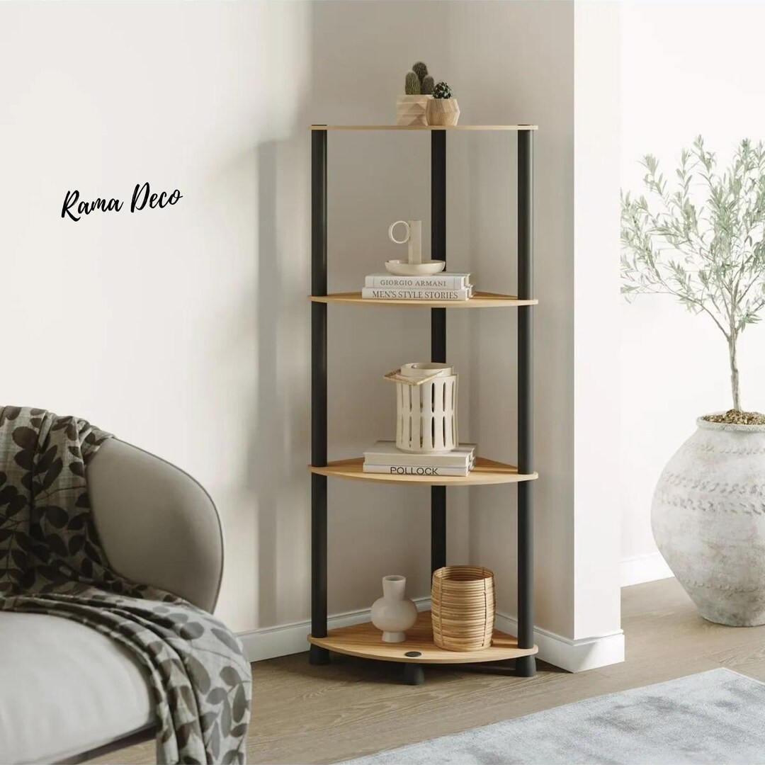 Decorative Modern Corner Bookshelf, 1st Class Mdf Wooden Corner