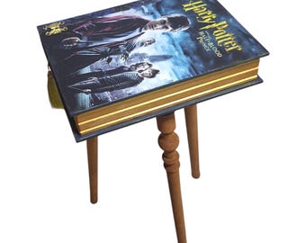 Mesa personalizada para libro de hechizos de mago / Escritorio con almacenamiento oculto para maestro de pociones / Decoración estilo academia oscura / Regalo de muebles de fantasía mágica