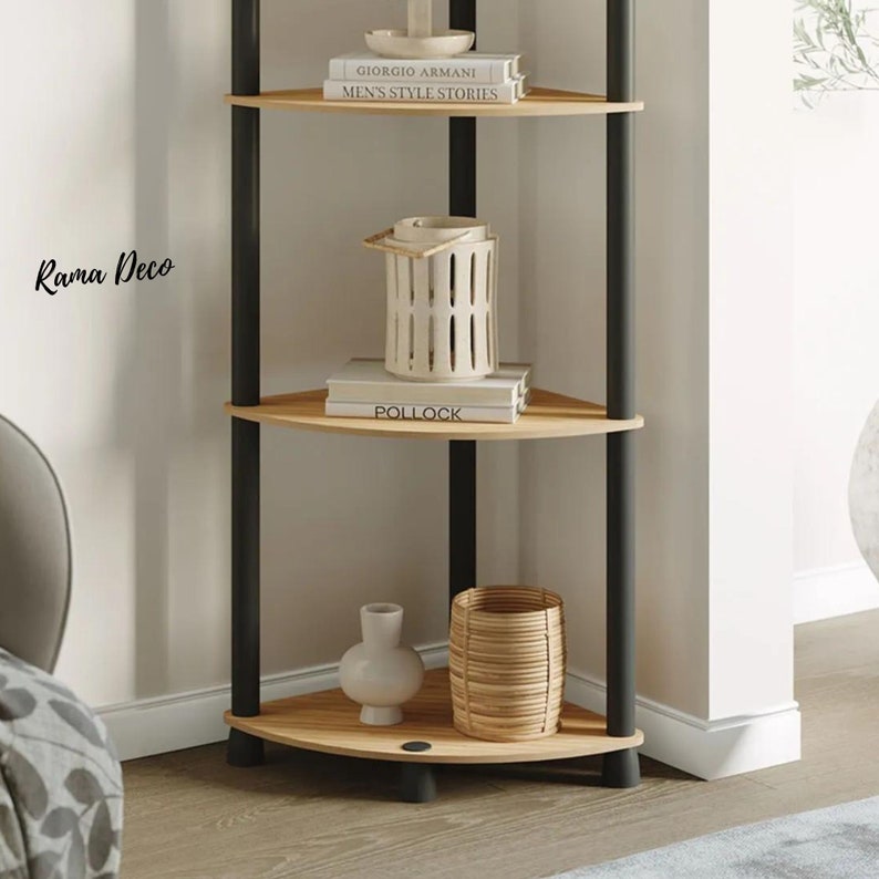Decorative Modern Corner Bookshelf, 1st Class Mdf Wooden Corner