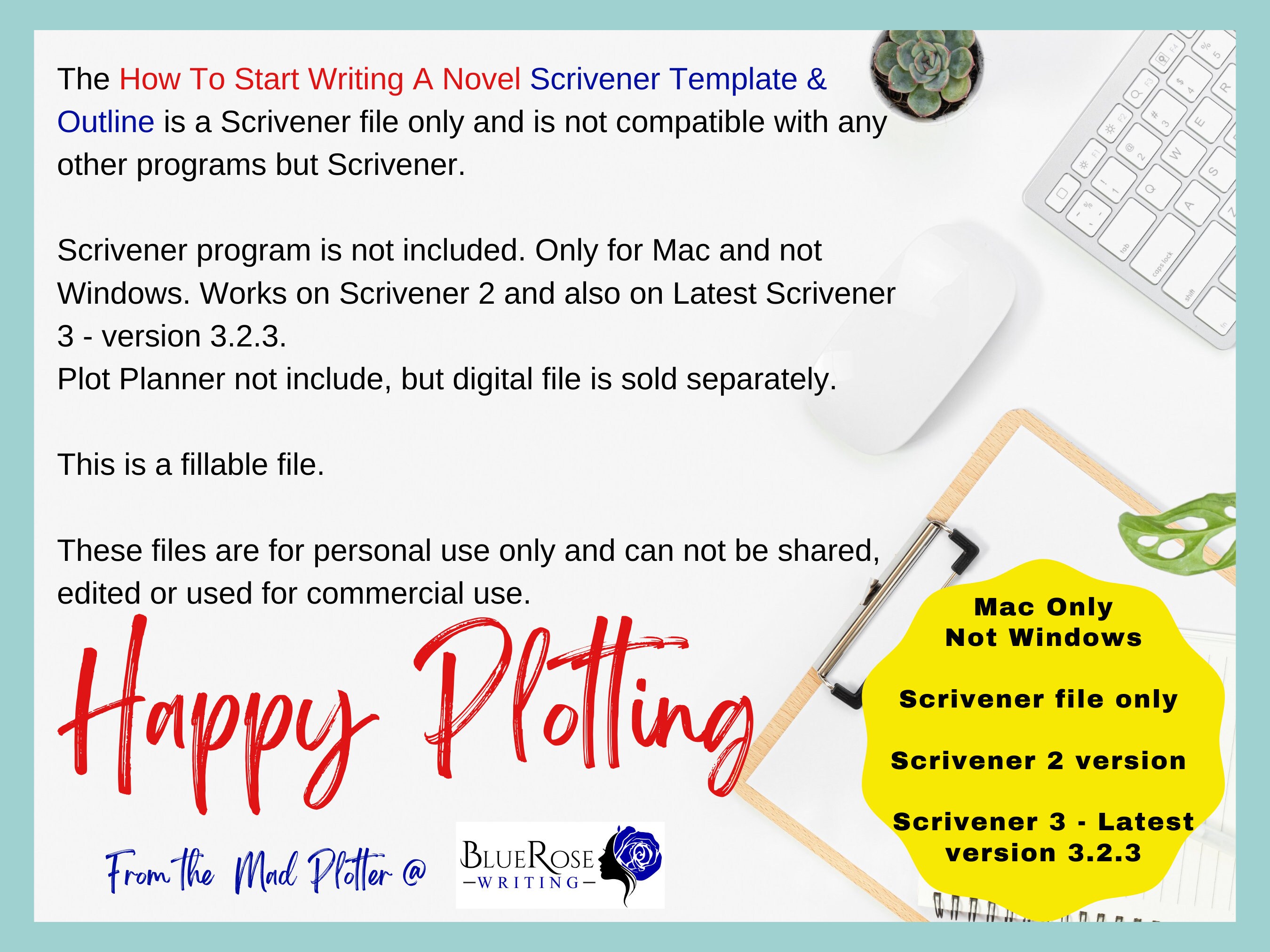Mac- How to Start Writing a Novel Scrivener Template & Outline | Plot ...