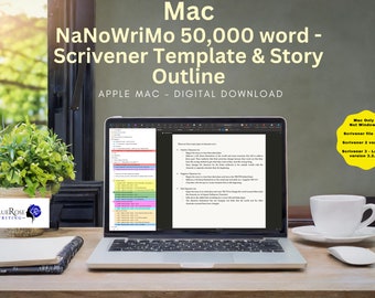 NaNoWriMo 50.000 woorden Scrivener-sjabloon en overzicht | Schrijfsjabloon | Roman schrijven | NaNoWriMo | Verhalen schrijven | Creatief schrijven