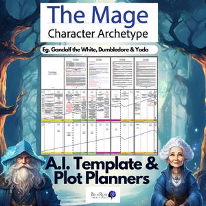 Mage Plot Planner | Novel Writing | Novel Planner | Plot Planner | Creative Writing | NaNoWriMo | Author Planner | Writing Prompts