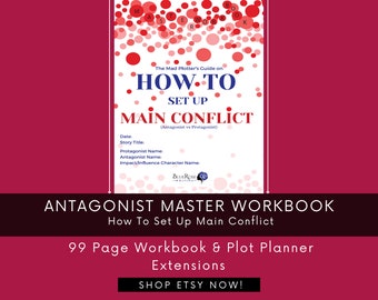 Master Workbook - How to Set Up Main Conflict | Screenwriting | NaNoWriMo | Creative Writing | Novel Planner | Writing Prompts | Template