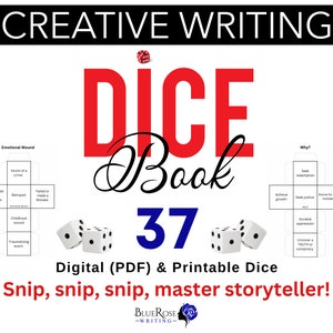Creative Writing Dice Book  | Writer Gifts | Writing Book | Writing Tools Supplies | Writing prompts | Cool Gifts | How To Write | NaNoWriMo