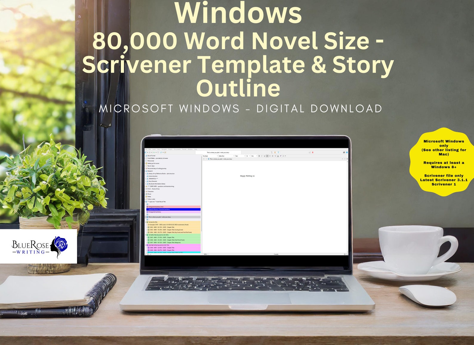 Windows - How to Start Writing a Novel Scrivener Template & Outline ...