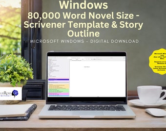 Windows - How to Start Writing a Novel Scrivener Template & Outline | Plot Planner | Scrivener Template | Novel Writing Kit | Nanowrimo