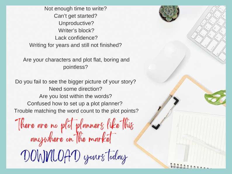 Story Writing Plot Planner Novel Planner Novel Writing Kit Etsy Australia