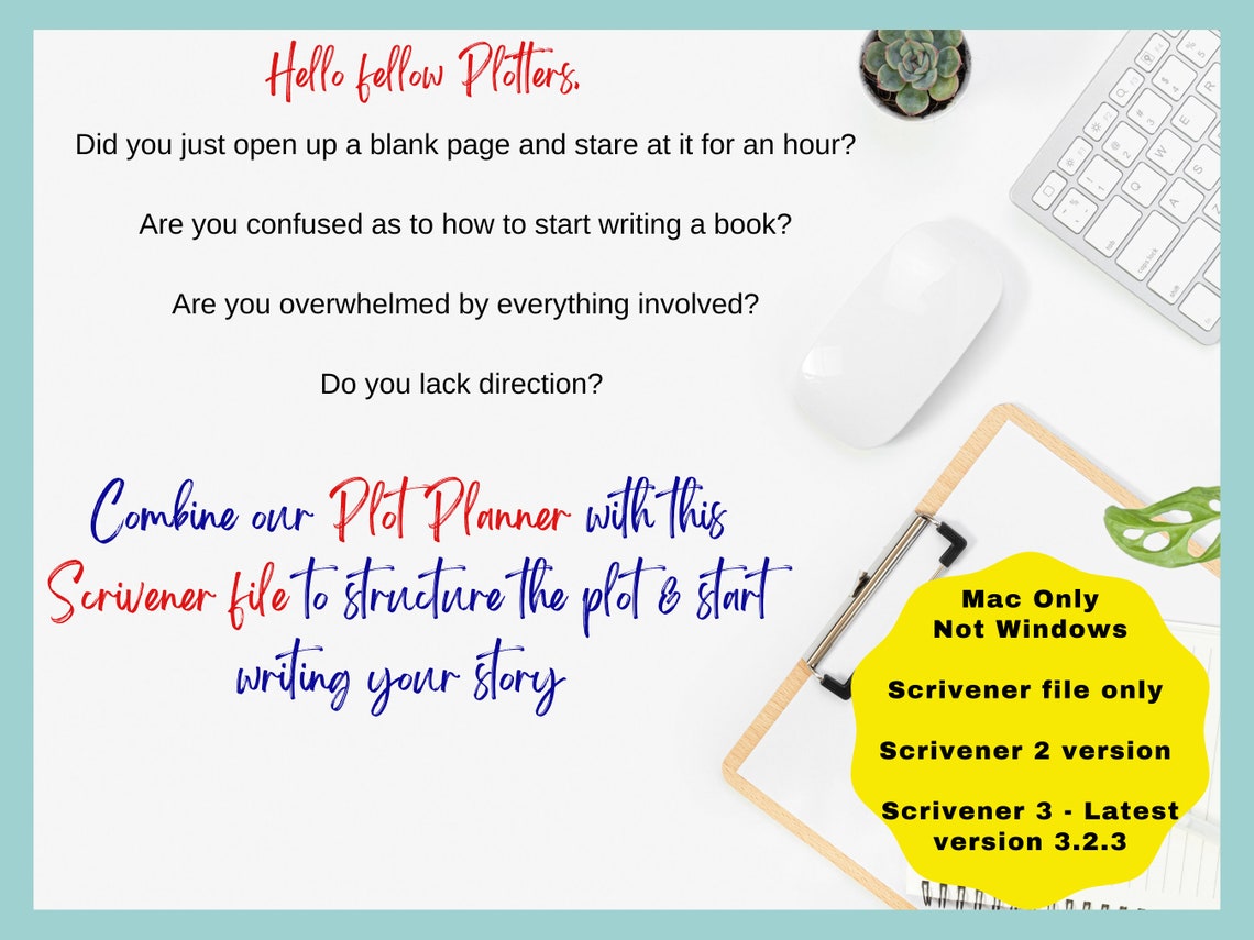 Mac- How to Start Writing a Novel Scrivener Template & Outline | Plot ...