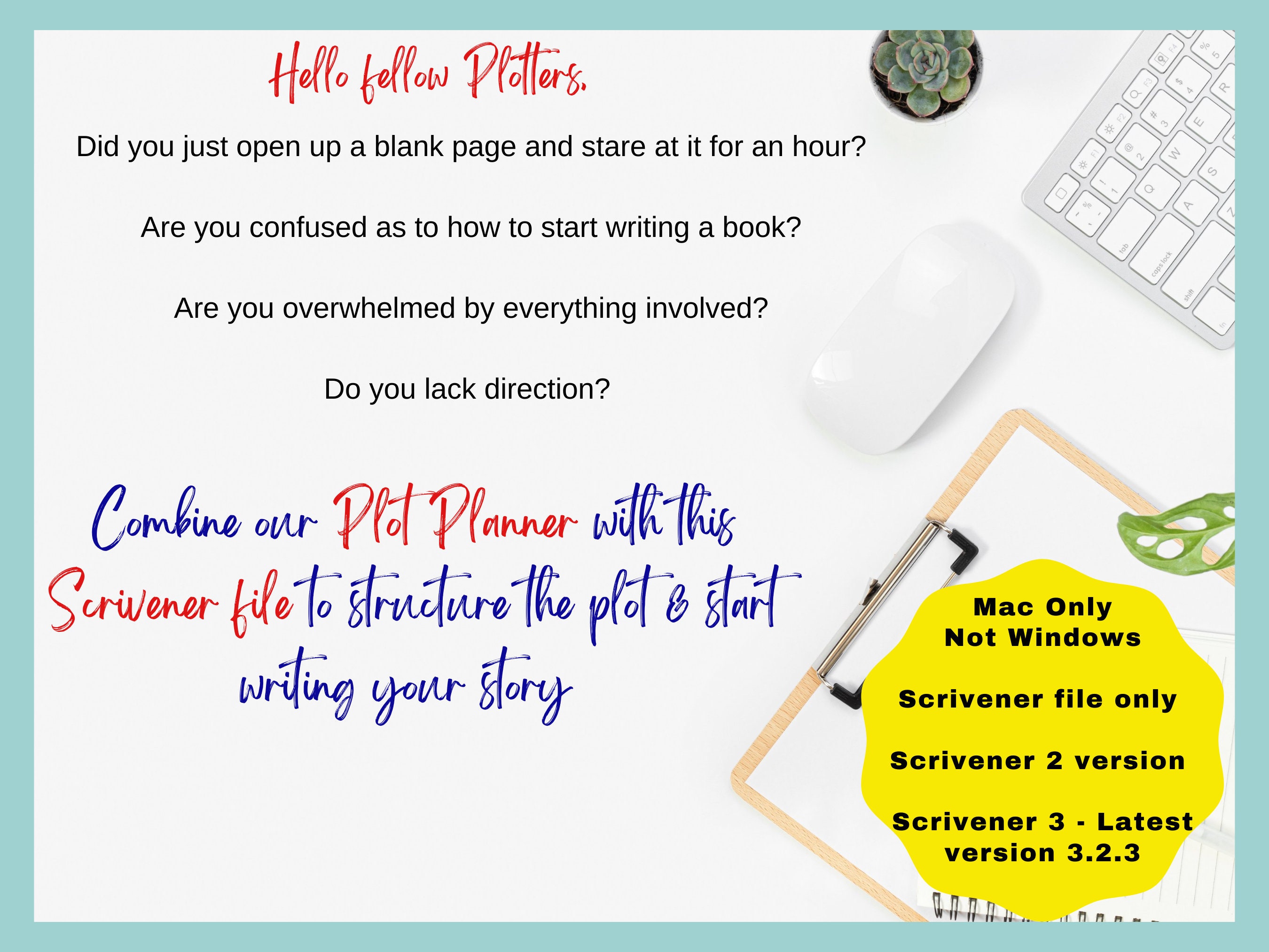 Mac- How to Start Writing a Novel Scrivener Template & Outline | Plot ...