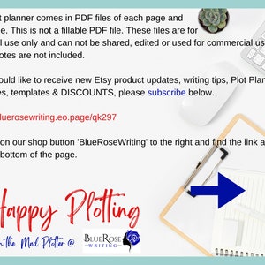 Planificateur de parcelle antagoniste Comment écrire un livre NaNoWriMo Planificateur de romans Planificateur dauteur Écriture créative Conseils pour la rédaction d'invites image 10