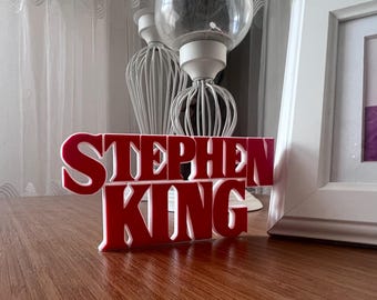 Stephen King Inspired Bookshelf Display, Customizable Your Name's Library, Decor Sign for Movie, Books, Reading Rooms