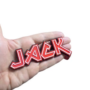 Iron Maiden Schrift inspiriert benutzerdefinierte Text Zeichen, 3D gedrucktes Dekor