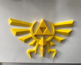Zelda Hyrule Royal Crest: 3D Printed Triforce Emblem