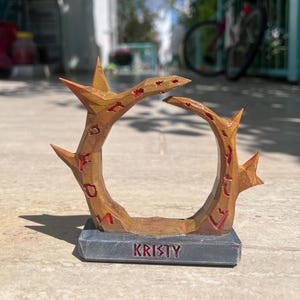 Valheim Inspired Portal 3D Printed Hand-Painted, Customizable Name
