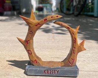 Valheim Inspired Portal 3D Printed Hand-Painted, Customizable Name
