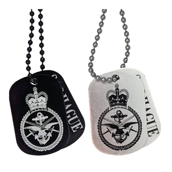 Collier personnalisé Dog Tags, Forces armées, Police, Pompiers, Ambulance, Personnalisé - Gravure GRATUITE, Livraison, Boîte-cadeau et Collier