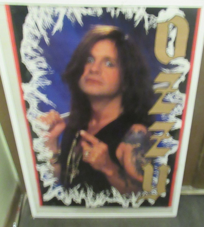 framed ozzy osbourne poster