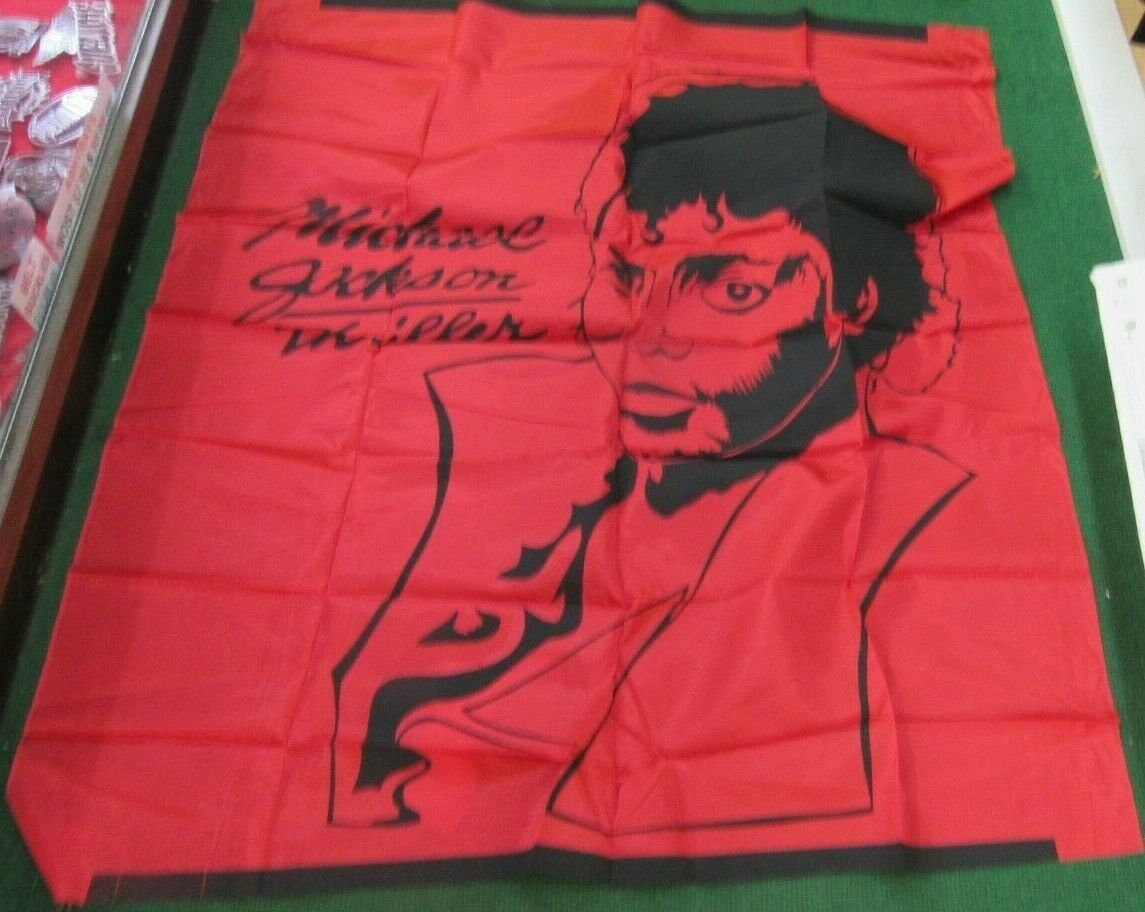 MICHAEL JACKSON TEXTILE Poster Flag Rare New Flag Mid 80S Jackson