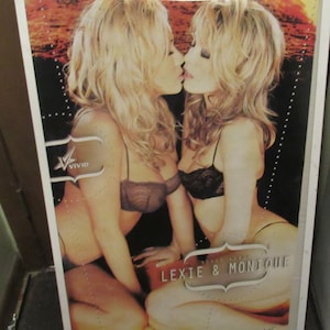 VIVID KISS POSTER  New Sealed 2005 Hot  Sexy model rare penthouse no frame  sealed new Lexie And Monique